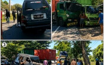 TIGA KENDARAAN TERLIBAT KECELAKAAN DI JALUR PANTURA SITUBONDO, POLISI DALAMI KRONOLOGI KEJADIAN