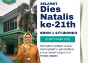 Hamidah M.Pd Sampaikan Selamat Dies Natalis ke-21 SMKN 1 Situbondo